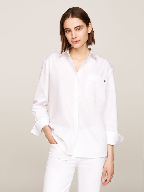 BLUSA SOLID COTTON EASY FIT SHIRT TH