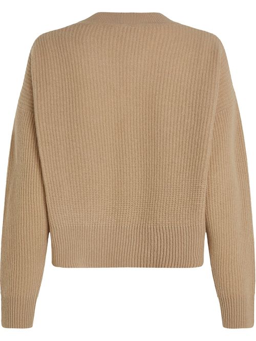 SWEATER TH SCRIPT SOFT WOOL V-NK SWT TH