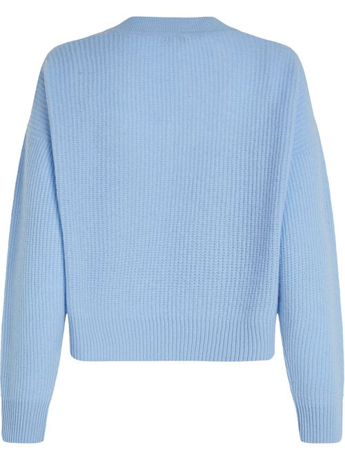 SWEATER TH SCRIPT SOFT WOOL V-NK SWT TH