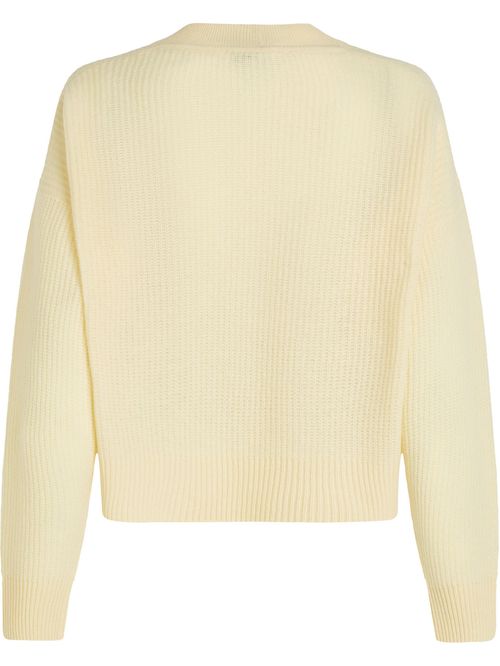 SWEATER TH SCRIPT SOFT WOOL V-NK SWT TH