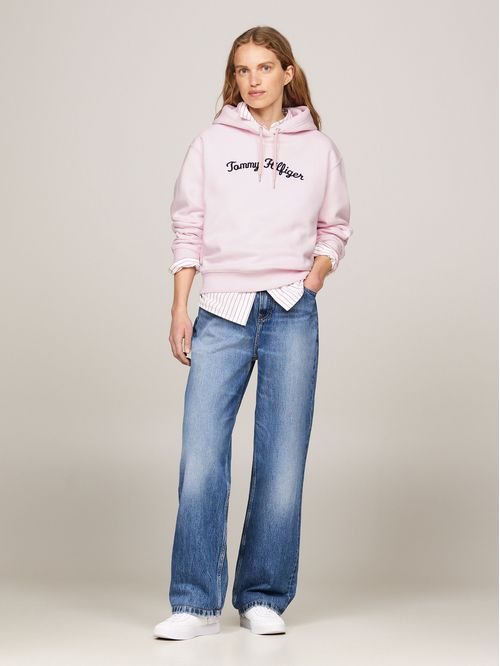 SWEATSHIRT REG SCRIPT HILFIGER HOODIE TH