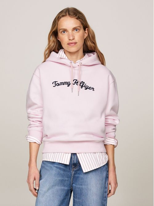 SWEATSHIRT REG SCRIPT HILFIGER HOODIE TH