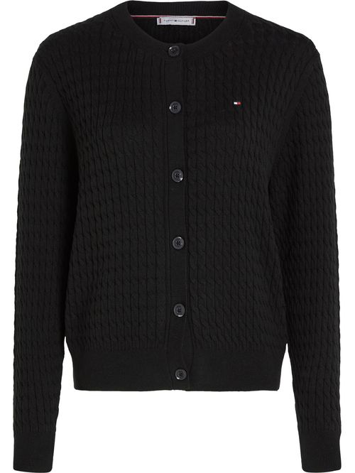 SWEATER CO CABLE C-NK CARDIGAN TH