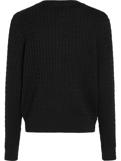 SWEATER CO CABLE C-NK CARDIGAN TH