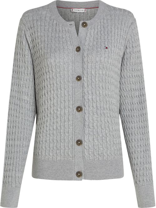 SWEATER CO CABLE C-NK CARDIGAN TH