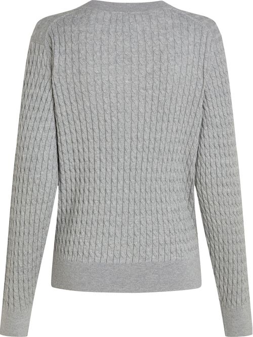 SWEATER CO CABLE C-NK CARDIGAN TH