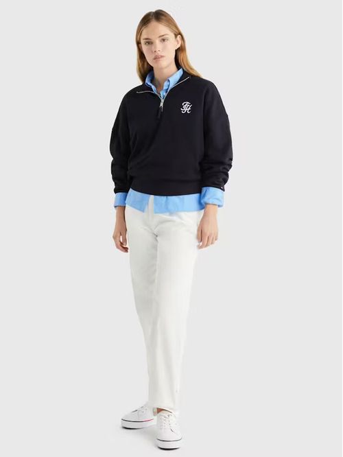 SWEATSHIRT REG TH SCRIPT 1/2ZIP SWEATSHIR TH