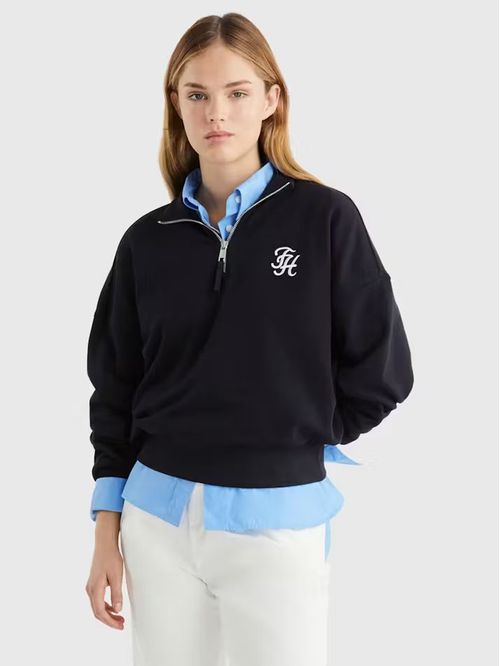 SWEATSHIRT REG TH SCRIPT 1/2ZIP SWEATSHIR TH