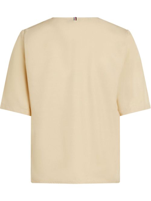 BLUSA VISCOSE REGULAR V-NECK SS BLOU TH