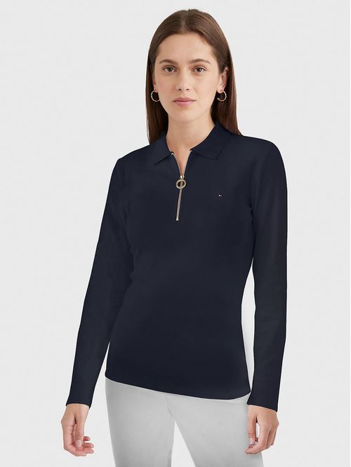 POLO W LS MANGO ZIP POLO TH