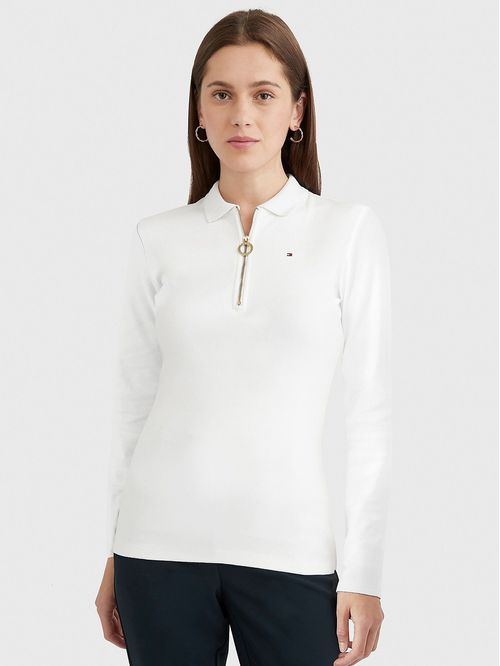 POLO W LS MANGO ZIP POLO TH