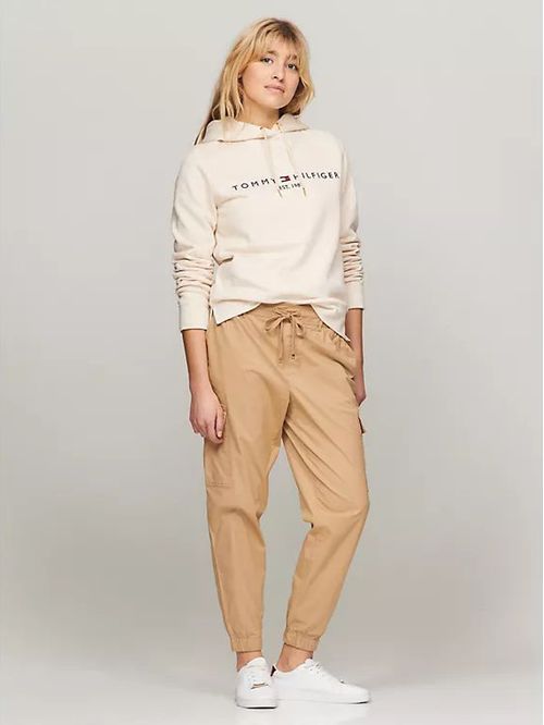 SWEATSHIRT W TH ESS HILFIGER FLEECE HOODI TH