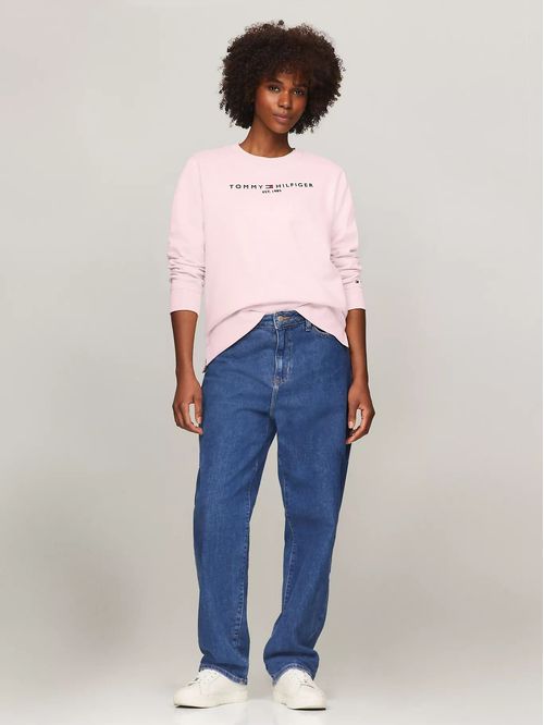 SWEATSHIRT W REG HILFIGER C-NK FLEECE SWE TH