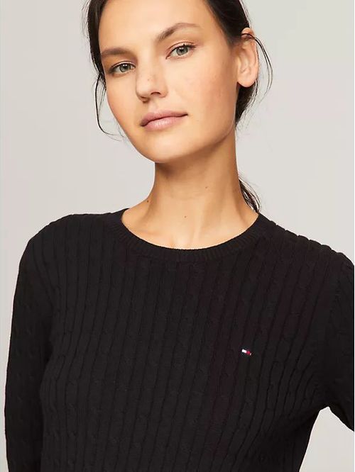 SWEATER W JENNY CABLE LS TH