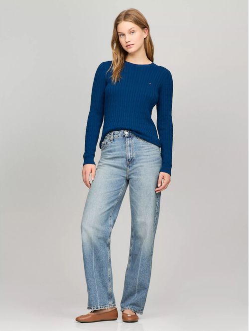 SWEATER W JENNY CABLE LS TH