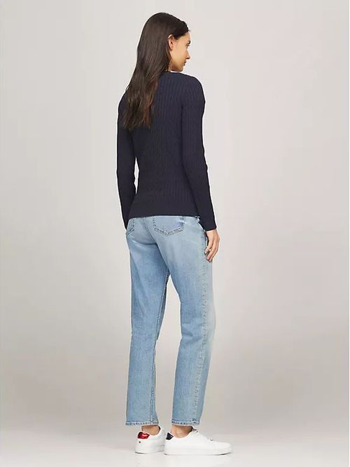 SWEATER W JENNY CABLE LS TH