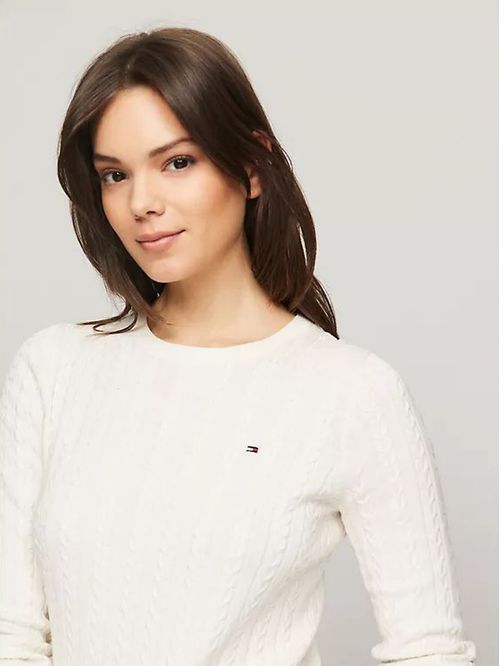 SWEATER W JENNY CABLE LS TH