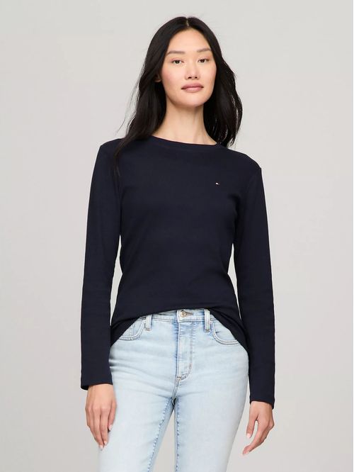 CAMISETA W SLIM NEW C- NK LS FAVE TEE TH