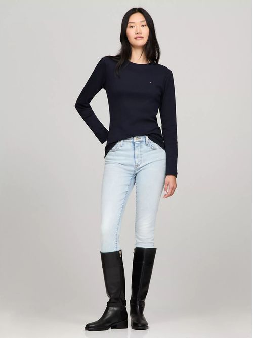 CAMISETA W SLIM NEW C- NK LS FAVE TEE TH
