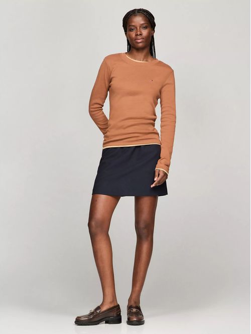 CAMISETA W SLIM NEW C- NK LS FAVE TEE TH