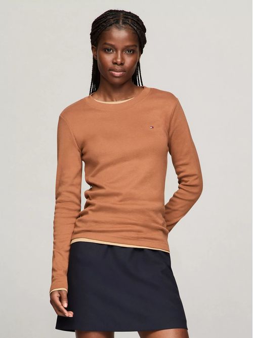 CAMISETA W SLIM NEW C- NK LS FAVE TEE TH