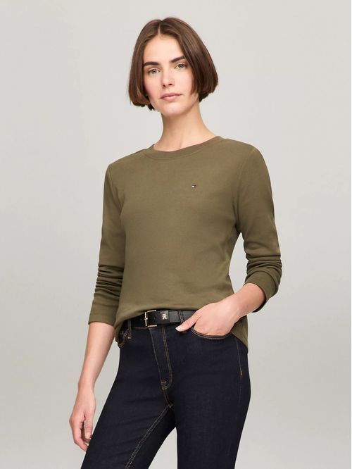 CAMISETA W SLIM NEW C- NK LS FAVE TEE TH