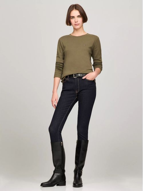 CAMISETA W SLIM NEW C- NK LS FAVE TEE TH