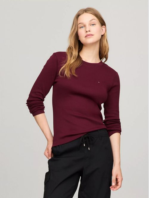CAMISETA W SLIM NEW C- NK LS FAVE TEE TH