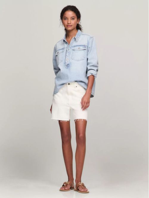 BLUSA W DNM LS RELAXED POPOVER SHIRT TH