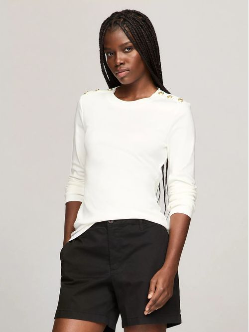CAMISETA W SLIM LS BTTN SHOULDER TEE TH