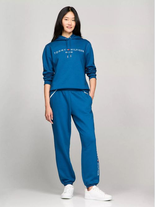 SWEATSHIRT W TH ESS HILFIGER FLEECE HOODI