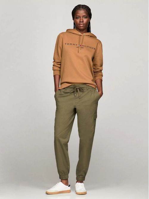 SWEATSHIRT W TH ESS HILFIGER FLEECE HOODI