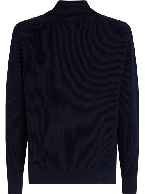 SWEATER RIB SHAWL COLLAR CARDI