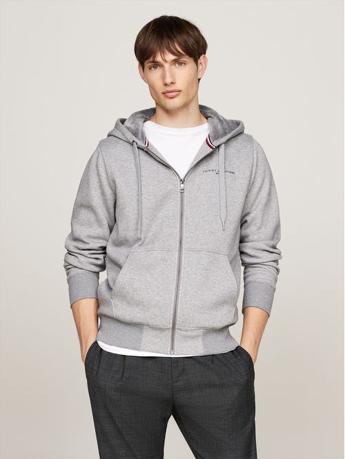 SWEATSHIRT TOMMY LOGO FUR LINED HOODY TH