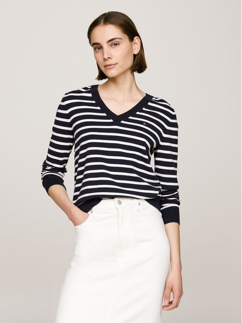 SWEATER CO JERSEY STITCH V-NK SWEATER TH