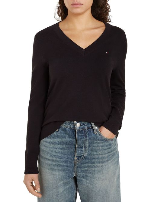 SWEATER CO JERSEY STITCH V-NK SWEATER TH