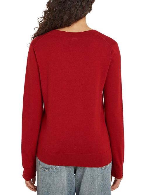 SWEATER CO JERSEY STITCH V-NK SWEATER TH