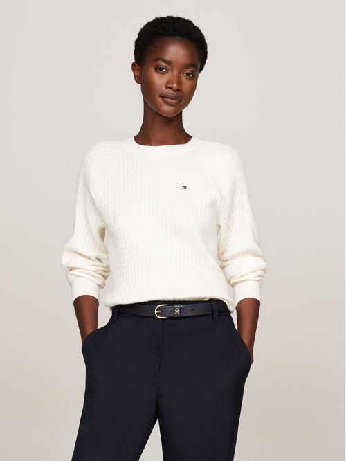 SWEATER CO CABLE C-NK SWEATER TH