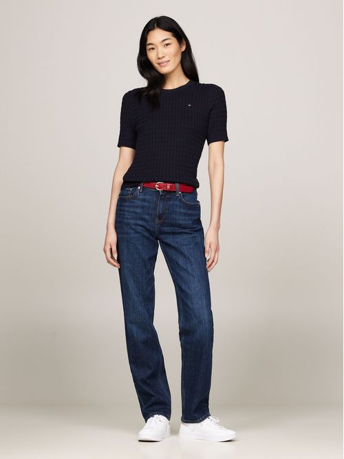 SWEATER CO CABLE C-NK SS SWT TH