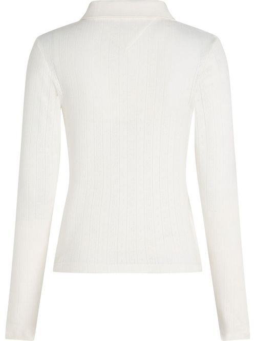 BLUSA SLIM POINTELLE BTN DWN LS TH