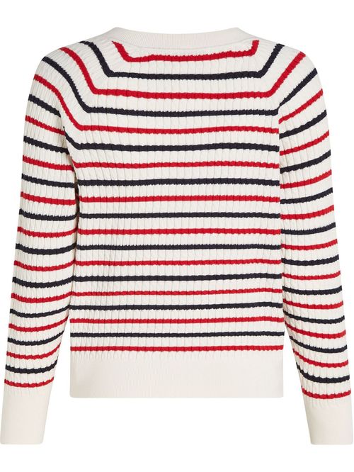 SWEATER CO CABLE V-NK SWEATER TH