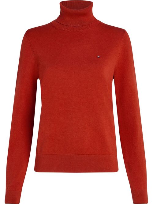 SWEATER CO JERSEY STITCH ROLL-NK SWT TH