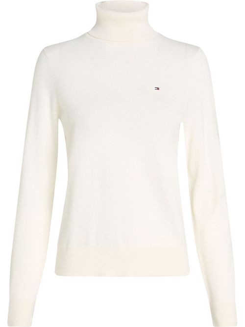 SWEATER CO JERSEY STITCH ROLL-NK SWT TH