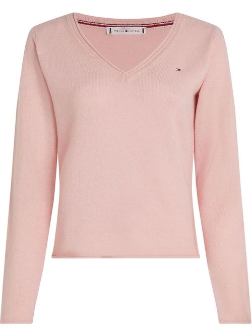 SWEATER SOFT WOOL V-NK SWEATER TH