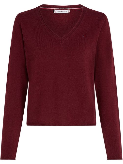 SWEATER SOFT WOOL V-NK SWEATER TH