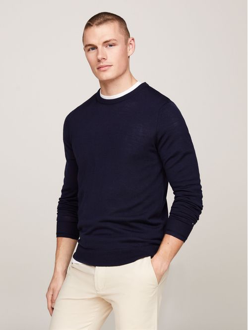 FINE GAUGE MERINO CREW NK