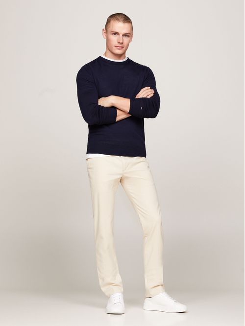 FINE GAUGE MERINO CREW NK