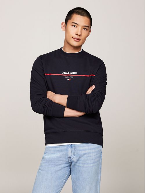 HILFIGER STRIPE TERRY SWEATSHI TH