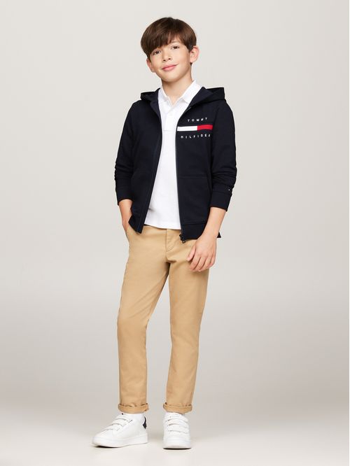 IM RIB INSERT HOODED ZIP THROU