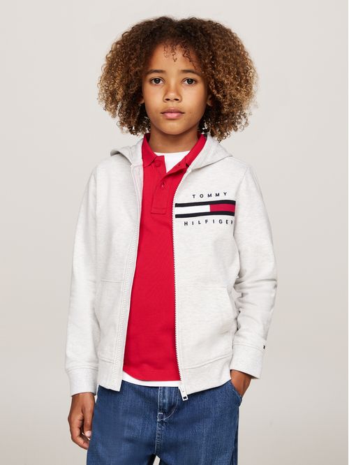 IM RIB INSERT HOODED ZIP THROU